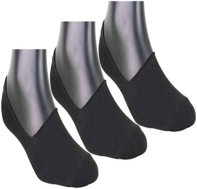 Mobidezire Fashionable Multicolor No Show Grey Print Cotton Socks (PACK-3)