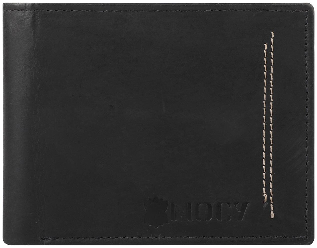 

Mocy Men Black Leather Bi-Fold Wallet ( Pack of 1 )