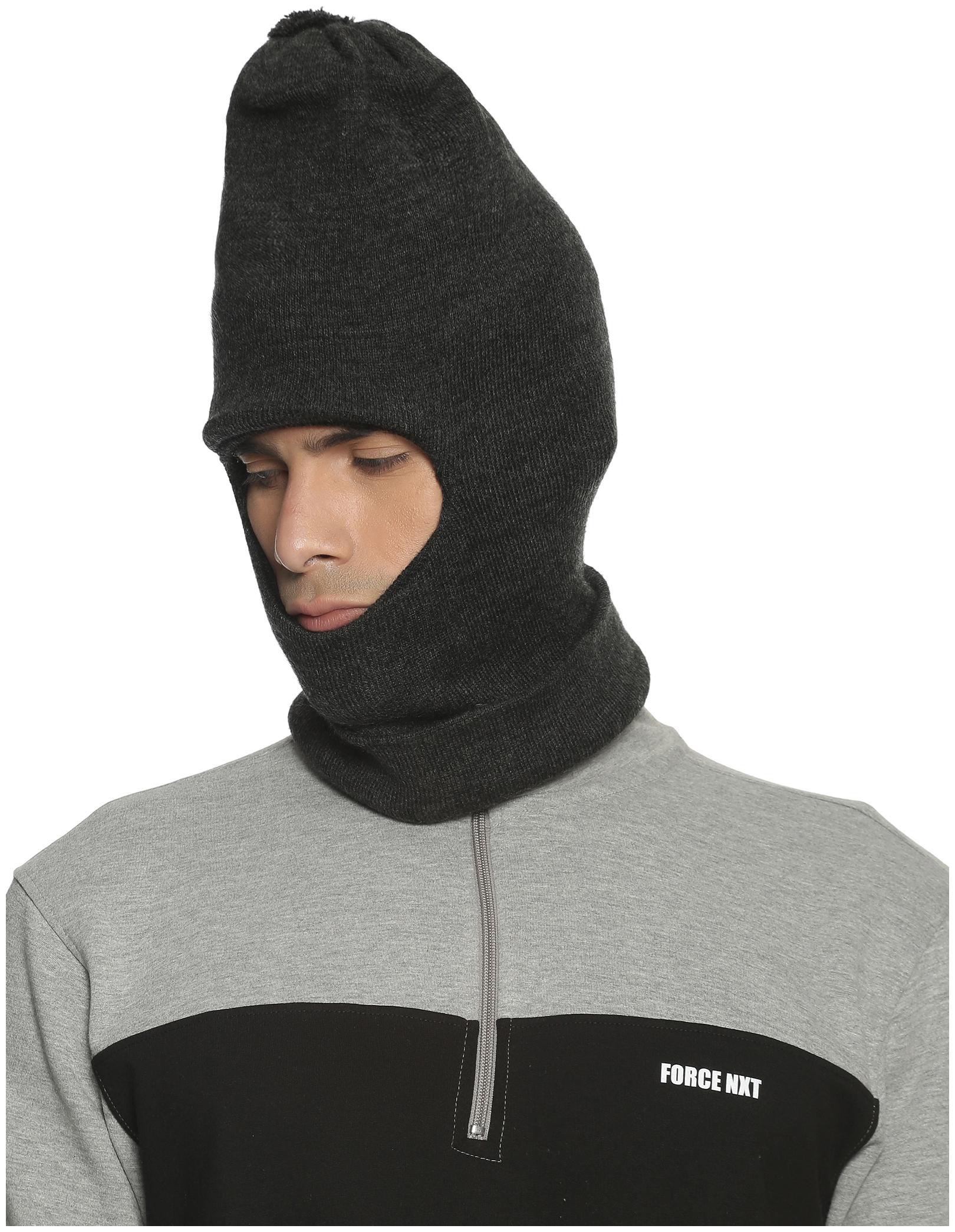 

Model Wool Solid Black Men 1 Monkey Cap