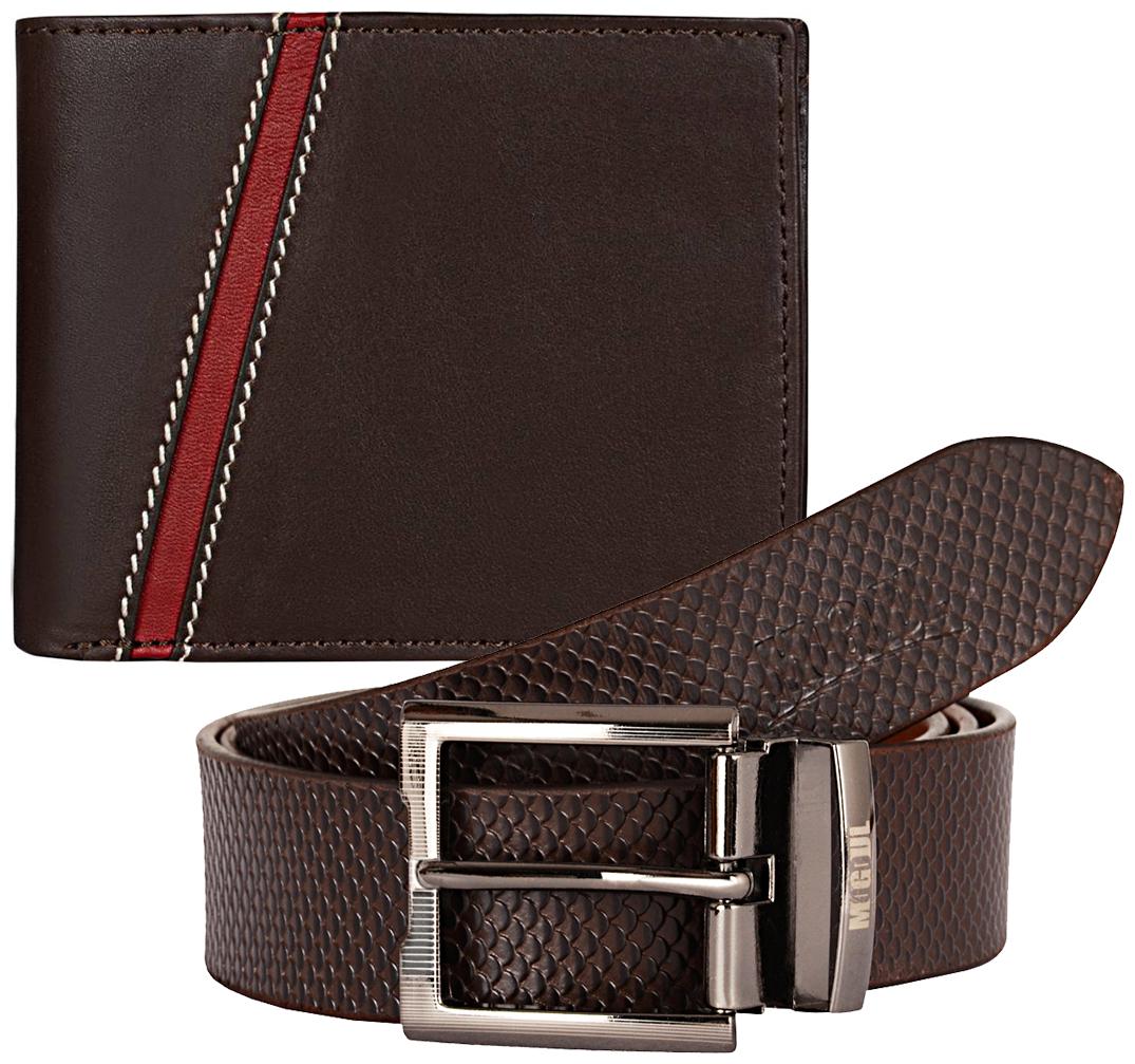 

Mogoul Genuine Leather Mens Belt Wallet Combo (GLBWC-MOGOUL-11-BROWNBROWN)