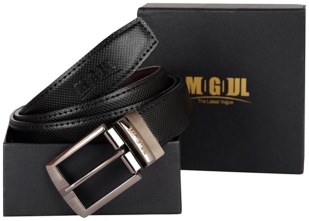 

Mogoul Men Formal Black Reversible Belt (Ripub-Mogoul-03-Black)