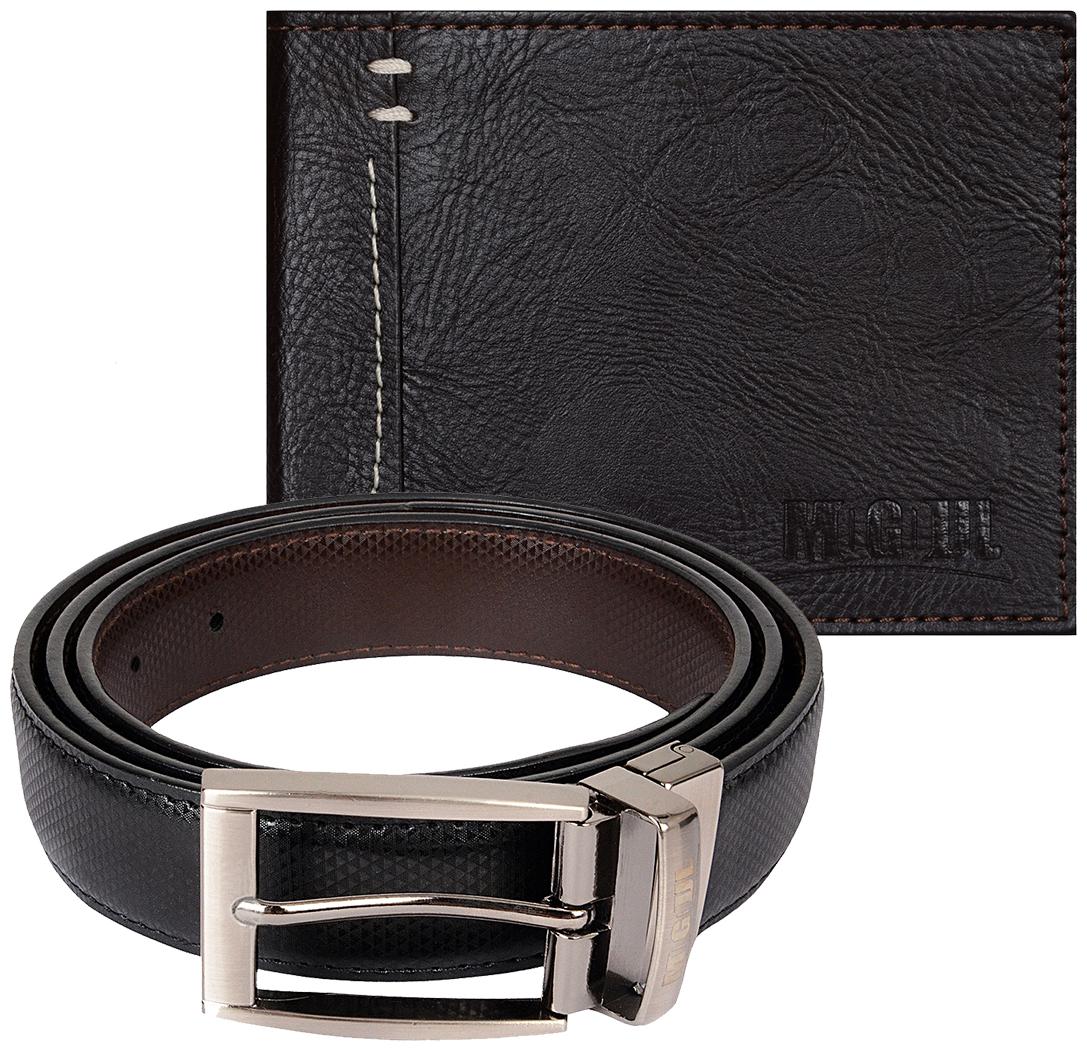 

Mogoul Mens Belt Wallet Combo (PUIRBWC-MOGOUL-02-BROWNBLACK)