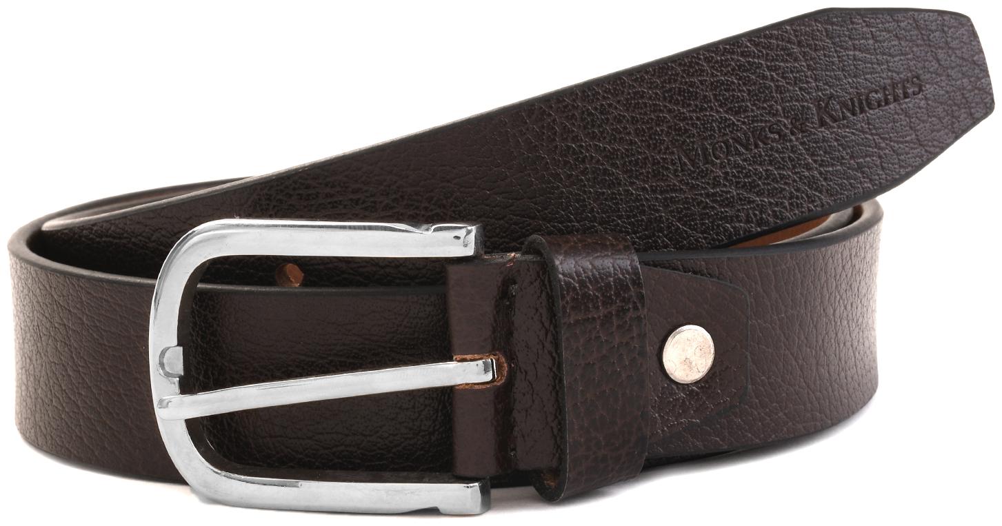 

MONKS KNIGHTS Men s Brown Leather belt for men Formal Casual Belts 38 inch