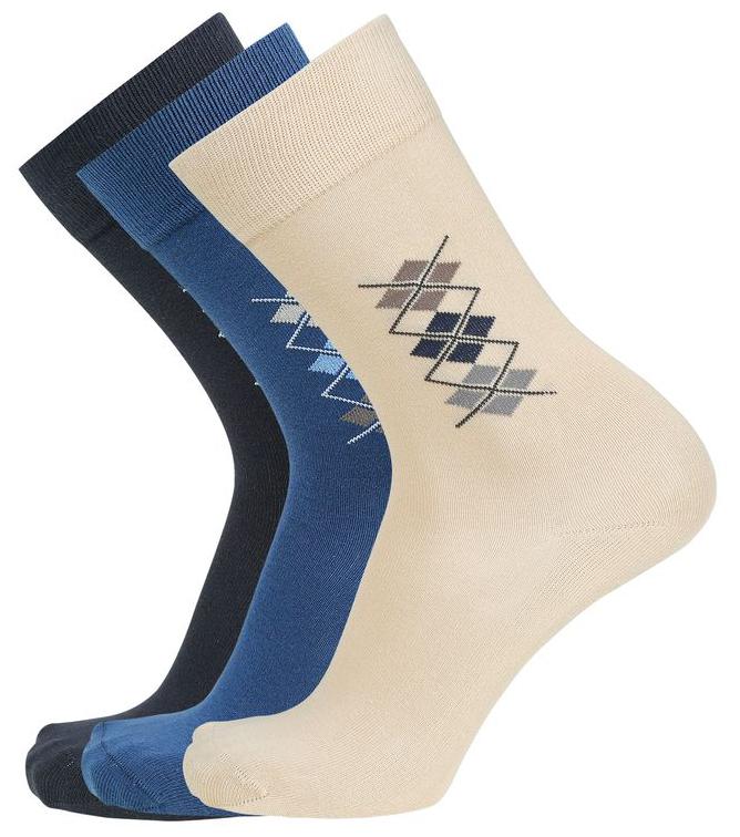 

Montebello Multi Cotton Calf length socks ( Pack of 3 )
