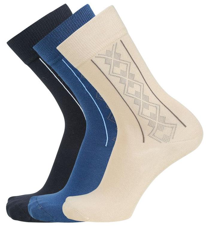 

Montebello Multi Cotton Calf length socks ( Pack of 3 )