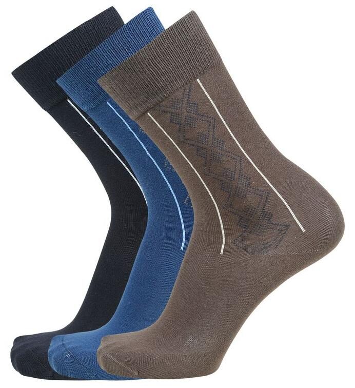 

Montebello Multi Cotton Calf length socks ( Pack of 3 )
