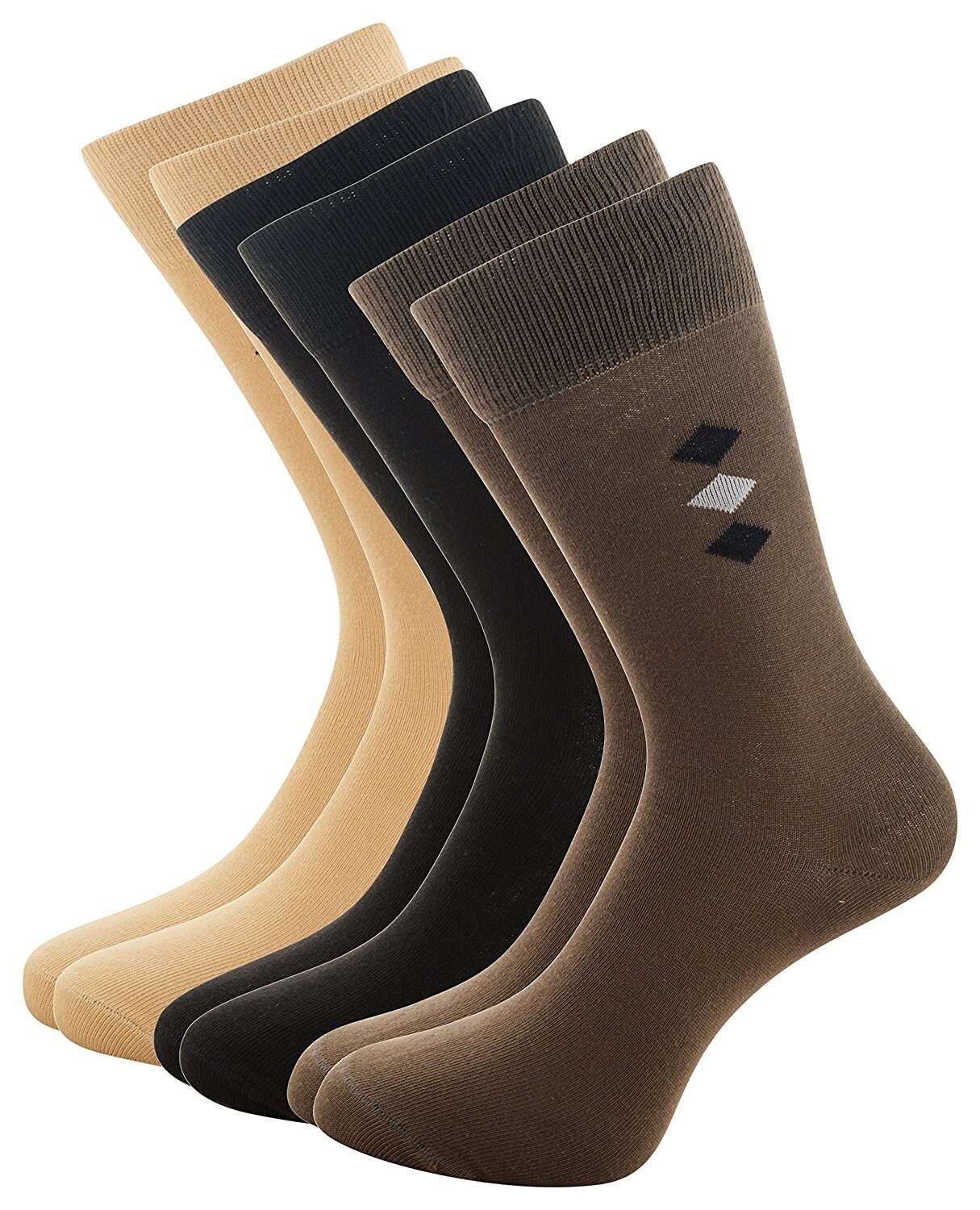 

Montebello Assorted Cotton Calf length socks ( 3 pairs )