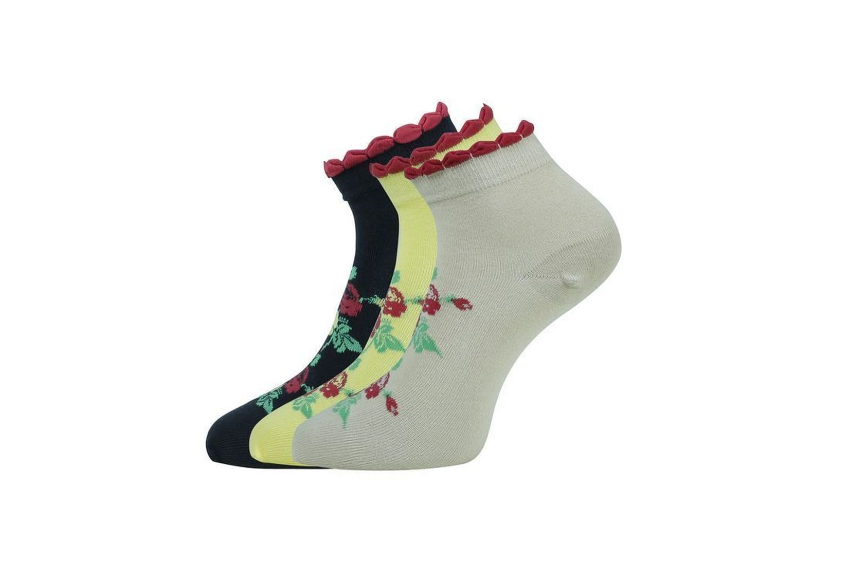 

Montebello Assorted Cotton Ankle length socks ( 3 pairs )