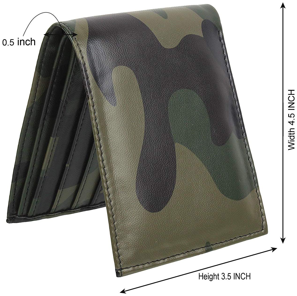 

Moody Max-Army Style Bi-Fold Pu Leather Wallet For Men