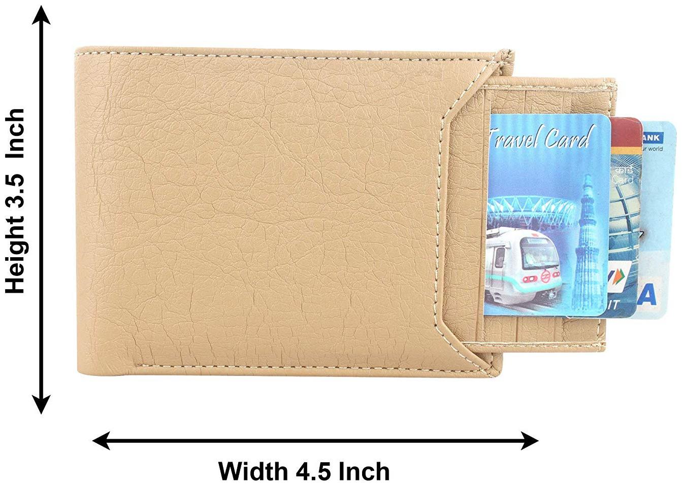 

Moody Max-Men s Slider Beige Artificial Leather Wallet