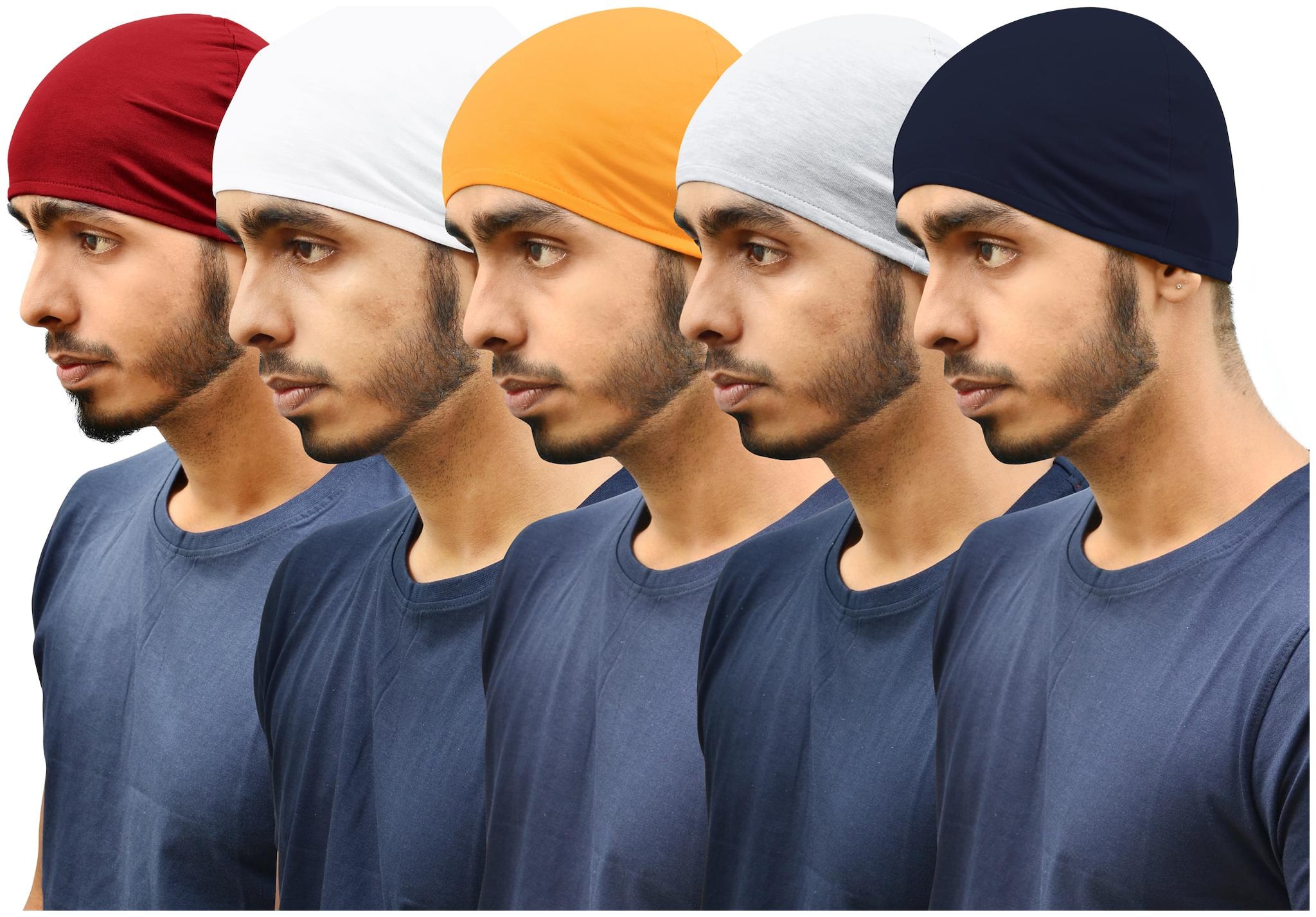 

MOTUS UNISEX COTTON CASUAL SKULL HELMET CAP TOPI FOR MEN S WOMEN S AND KID S FREE SIZE PACK OF 5