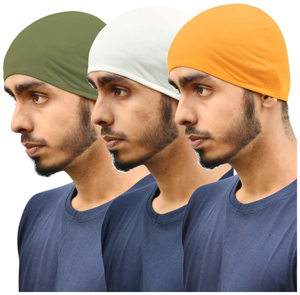 

MOTUS UNISEX COTTON CASUAL SKULL HELMET CAP TOPI FOR MEN S WOMEN S AND KID S FREE SIZE PACK OF 3