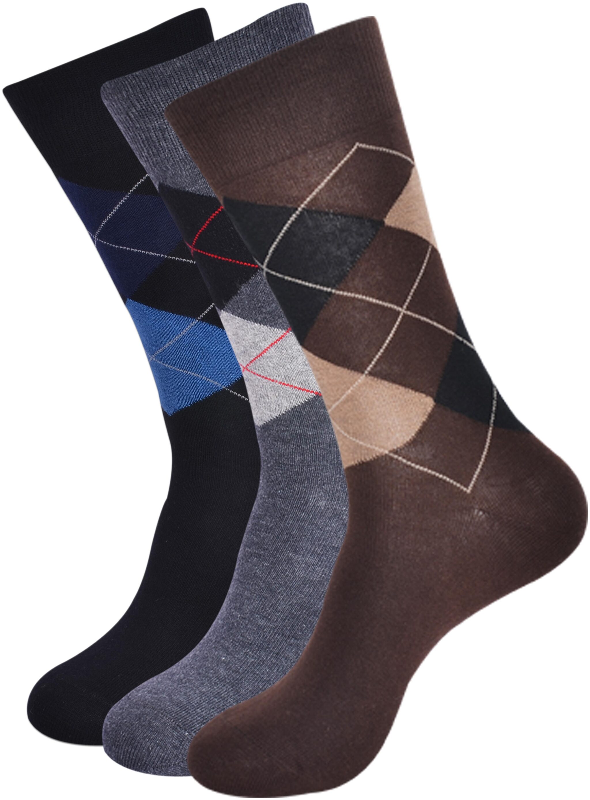 

MOZZART Multi Cotton Crew length socks ( Pack of 3 )