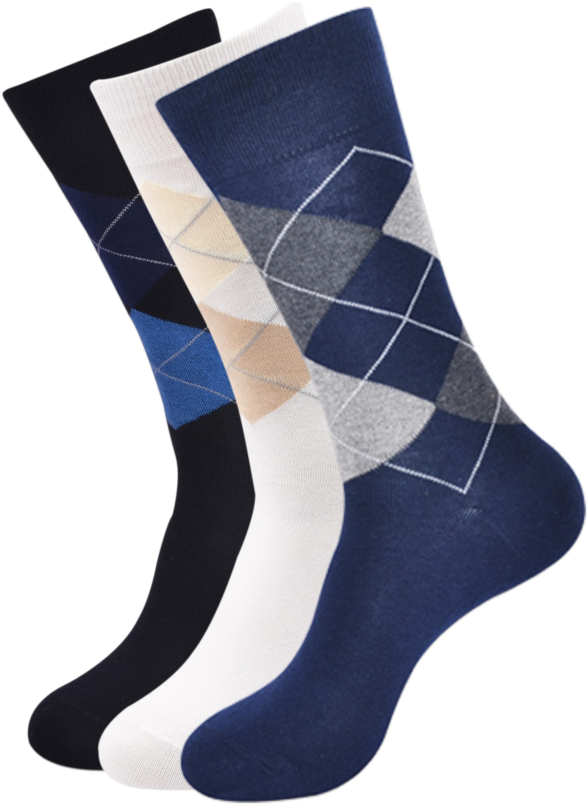 

MOZZART Multi Cotton Crew length socks ( Pack of 3 )