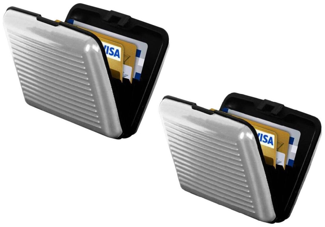 

MPI Aluminum ATM Credit Card Holder Unisex Wallet - 2 pc -Silver