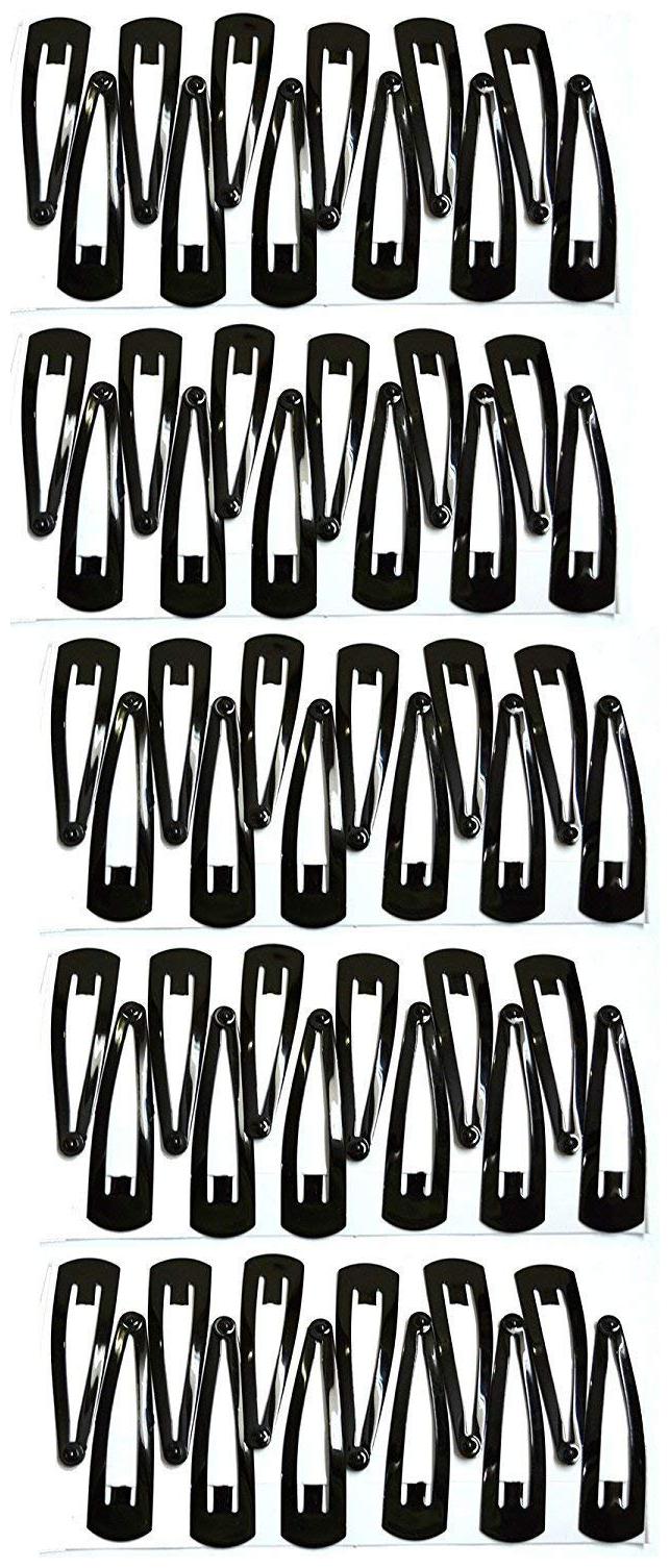 

MR TAYLORZ Essentials Metal Tic Tac Hair Clips for Women 50 pcs (Black)