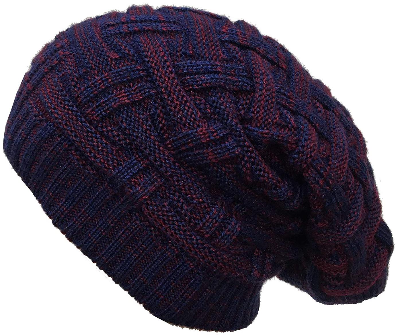 

MS TRADING COMPANY Long Beanie Winter Wool Warmer Cap Thick Stretchable for Men