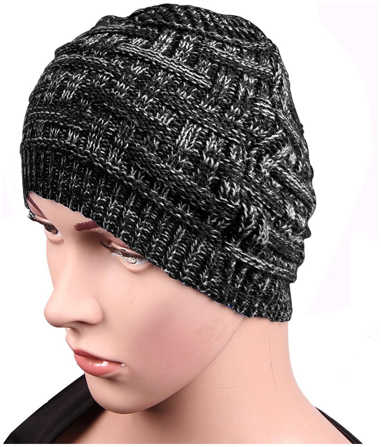

MS TRADING COMPANY Winter Skull Wool Warmer Cap Thick Stretchable for Men