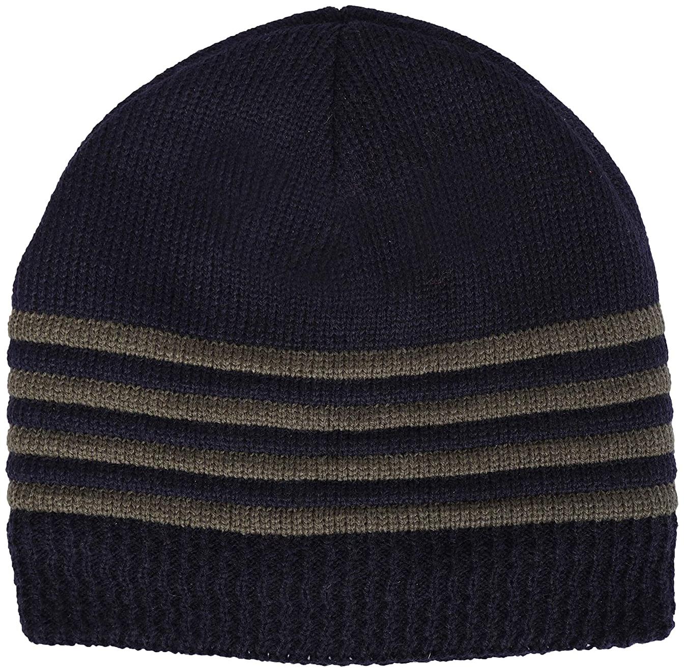 

MS TRADING COMPANY Winter Knit Wool Warmer Cap Thick Stretchable for Men