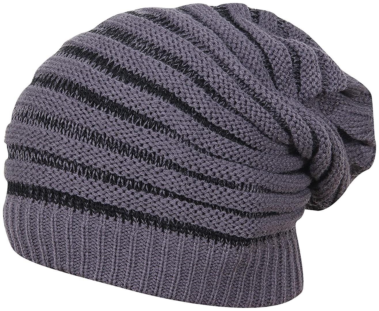 

MS TRADING COMPANY Long Beanie Winter Wool Warmer Cap Thick Stretchable for Men