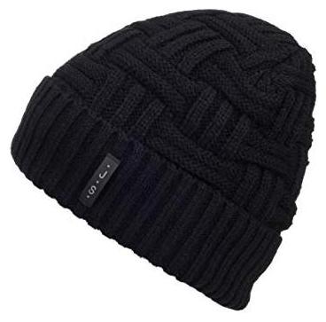 

MSTC Slouchy woolen Long Beanie Cap for Winter (Black) (Assorted Design)