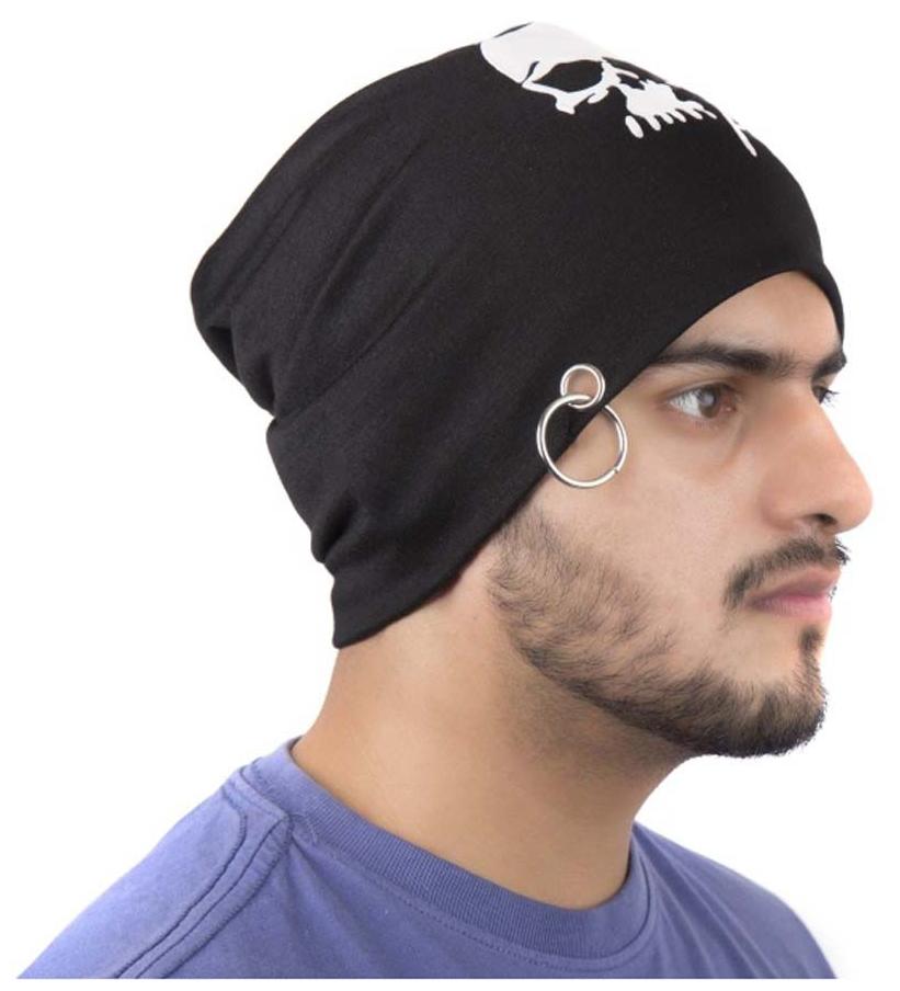 

MSTC Unisex Woolen Beanie Cap free size (Multi Design) (Black Color)