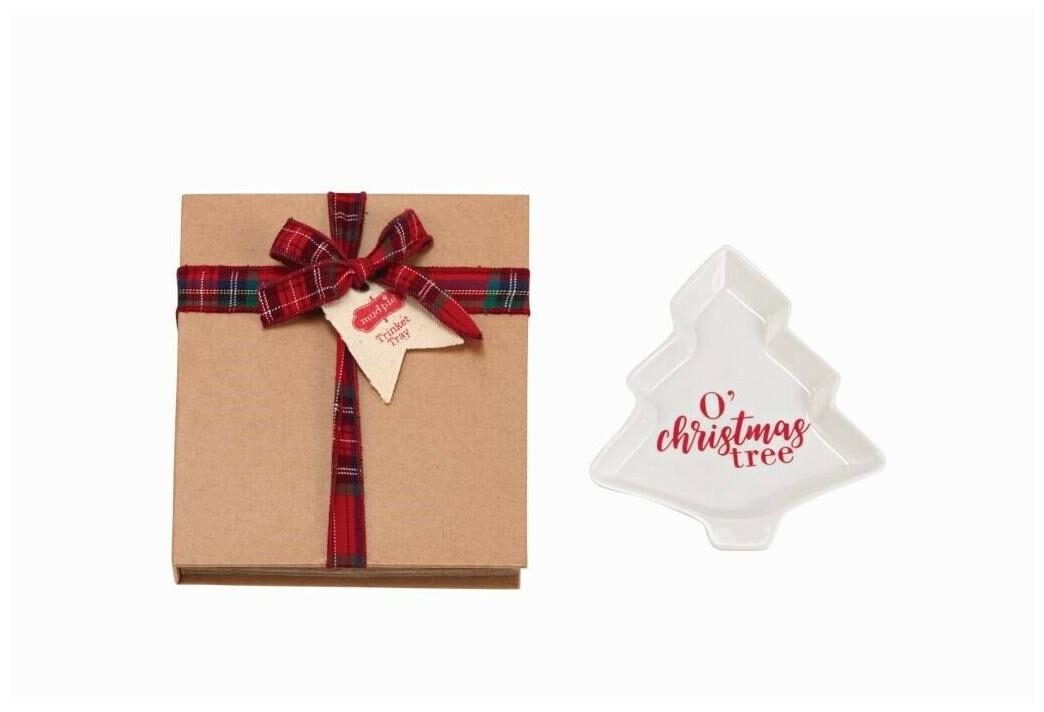 

Mud Pie H9 Ceramic Christmas Tree Boxed Trinket Trays 41260005 Choose Design
