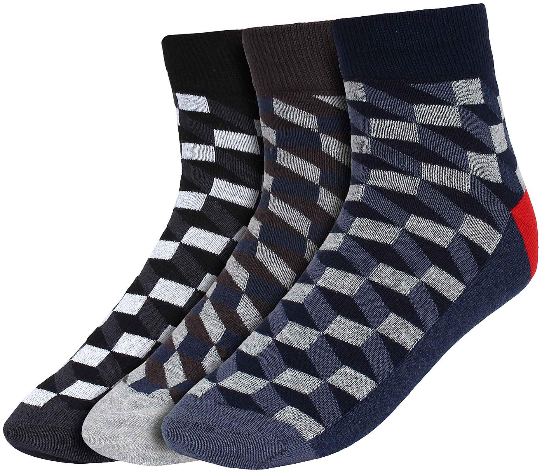 

Creature Blue Cotton Crew length socks ( Pack of 3 )