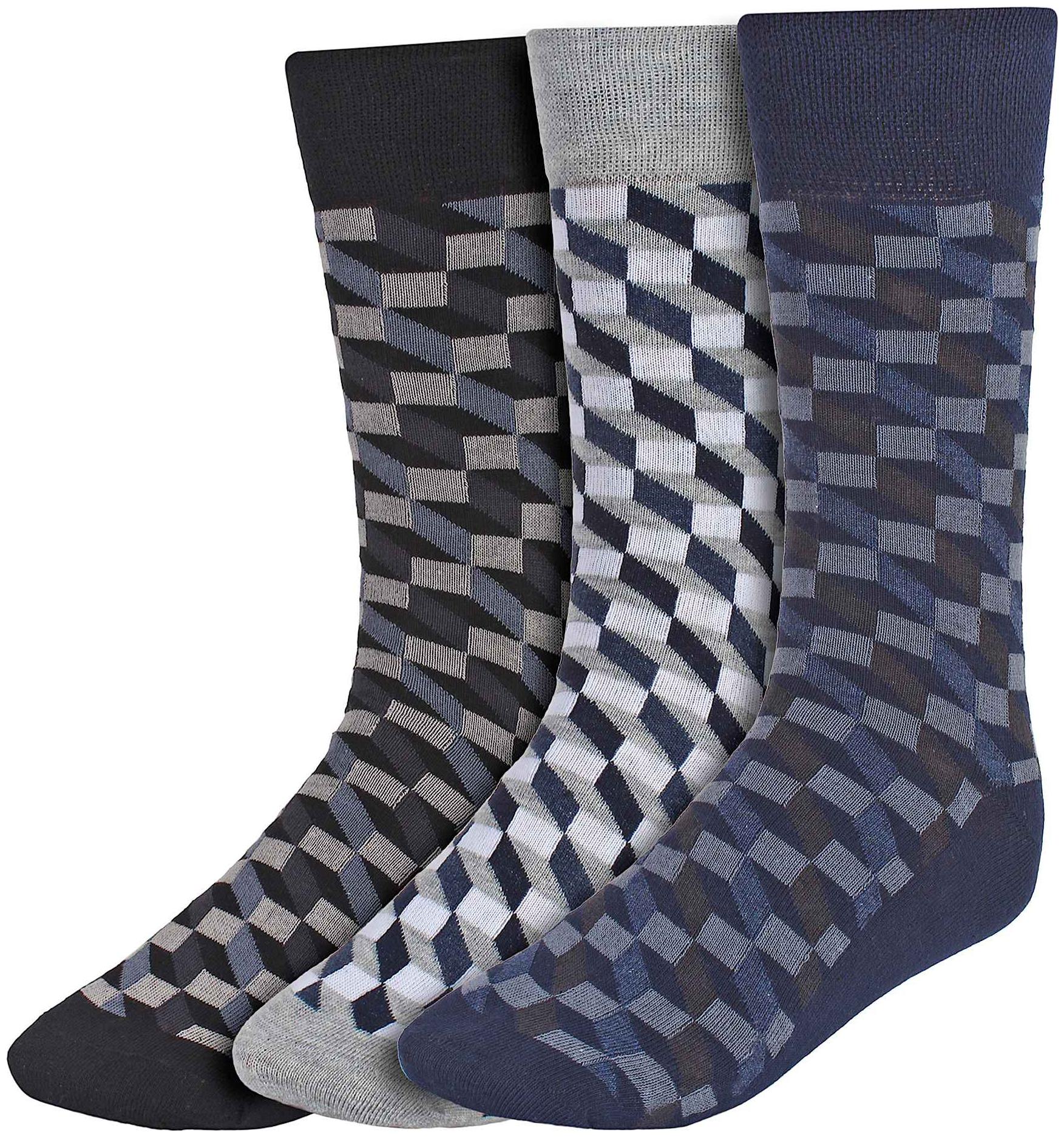 

Creature Black Cotton Calf length socks ( Pack of 3 )