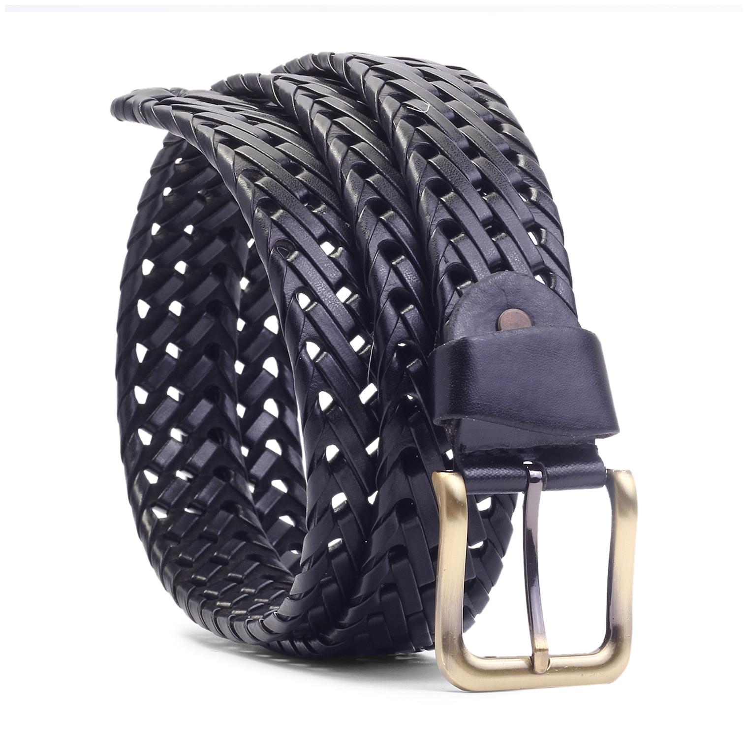 

MUTAQINOTI Men Black Reversible Pu Belt (Size 40 Pack of 1 )