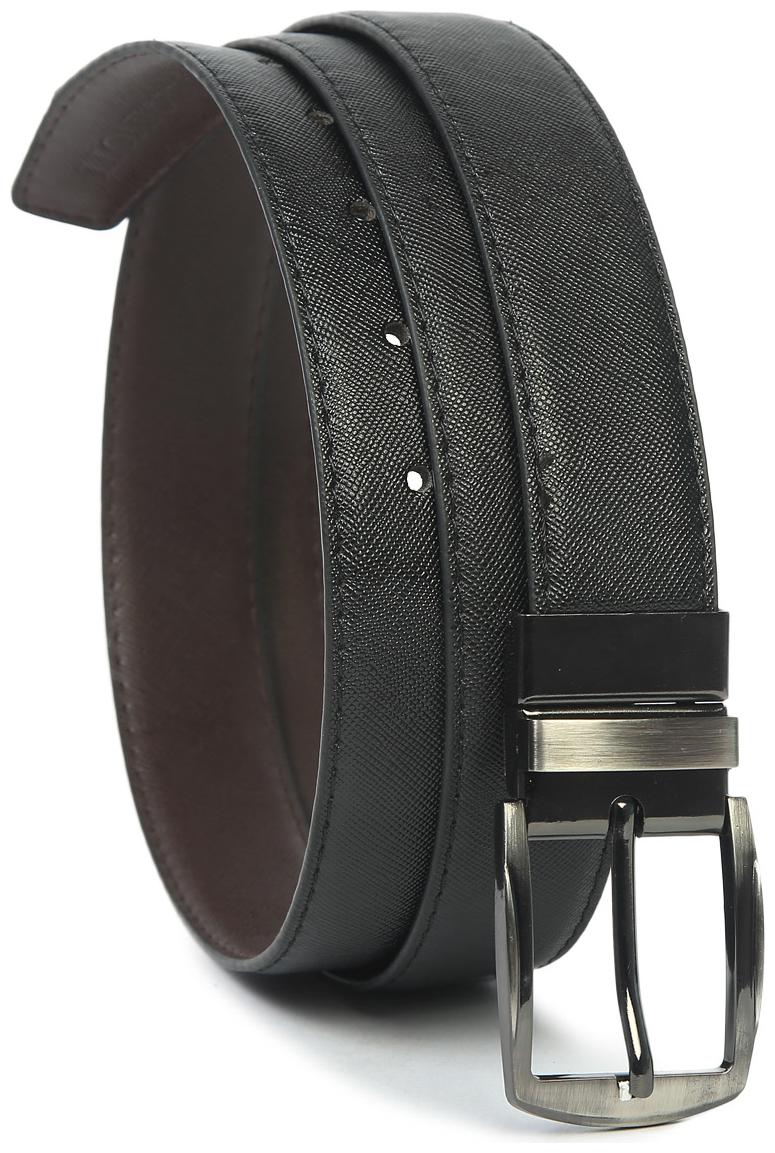 

MUTAQINOTI Men Black Reversible Pu Belt (Size 36 Pack of 1 )