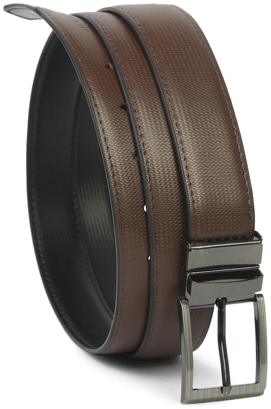 

MUTAQINOTI Men Black Reversible Pu Belt (Size 28 Pack of 1 )