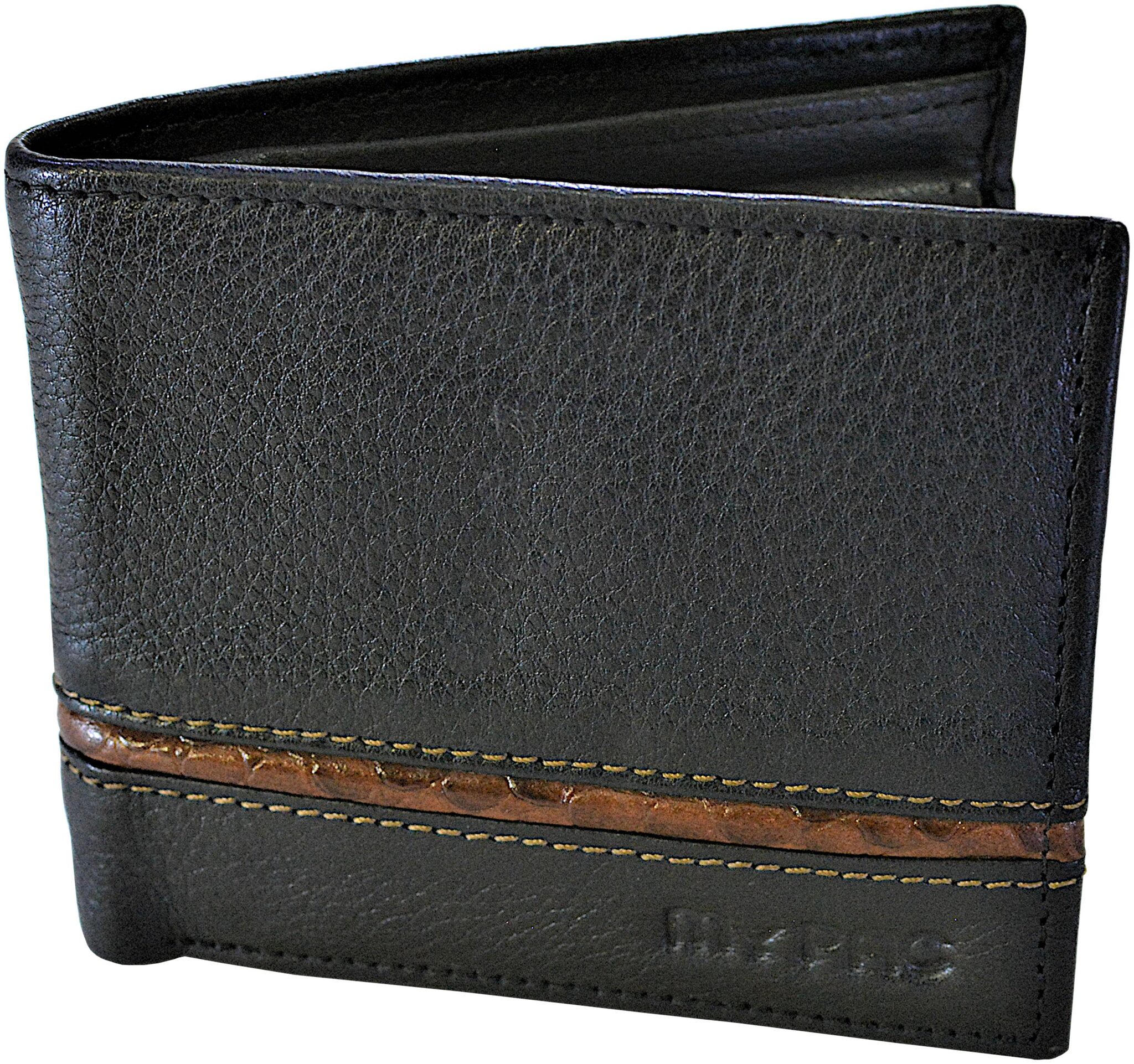 

My Pac DB Men Black Leather Bi-Fold Wallet ( Pack of 1 )