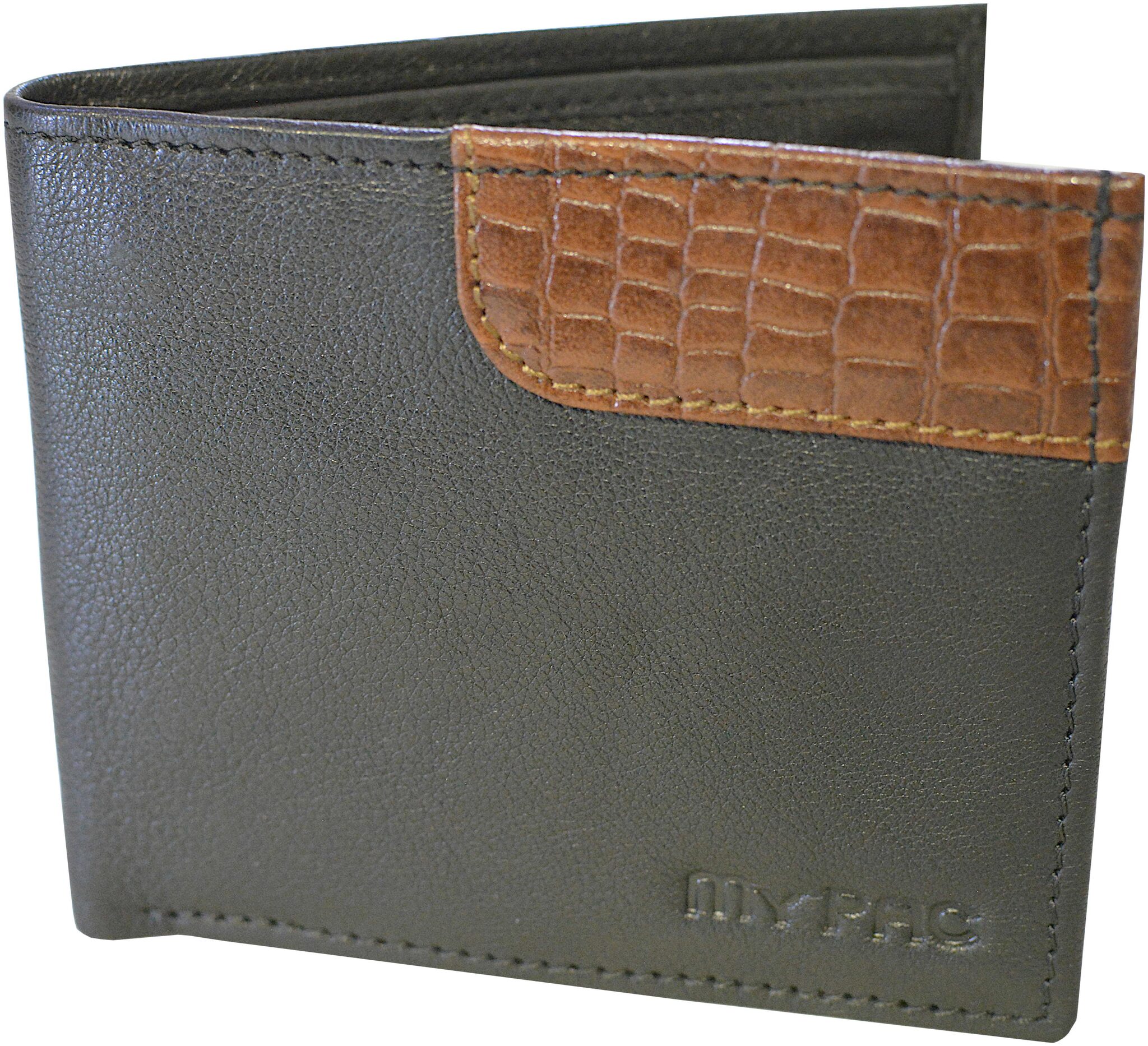 

My Pac DB Men Black Leather Bi-Fold Wallet ( Pack of 1 )