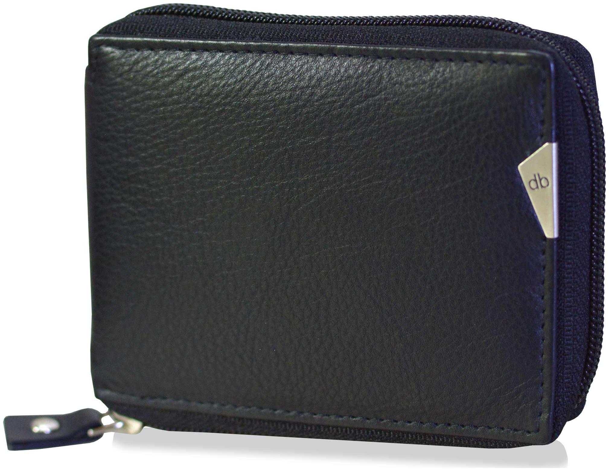 

mypac-cruise Genuine Leather zip around wallet Black C11560-1