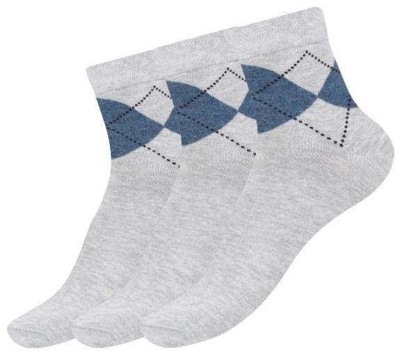 

N2S NEXT2SKIN Silver Cotton Ankle length socks ( Pack of 3 )