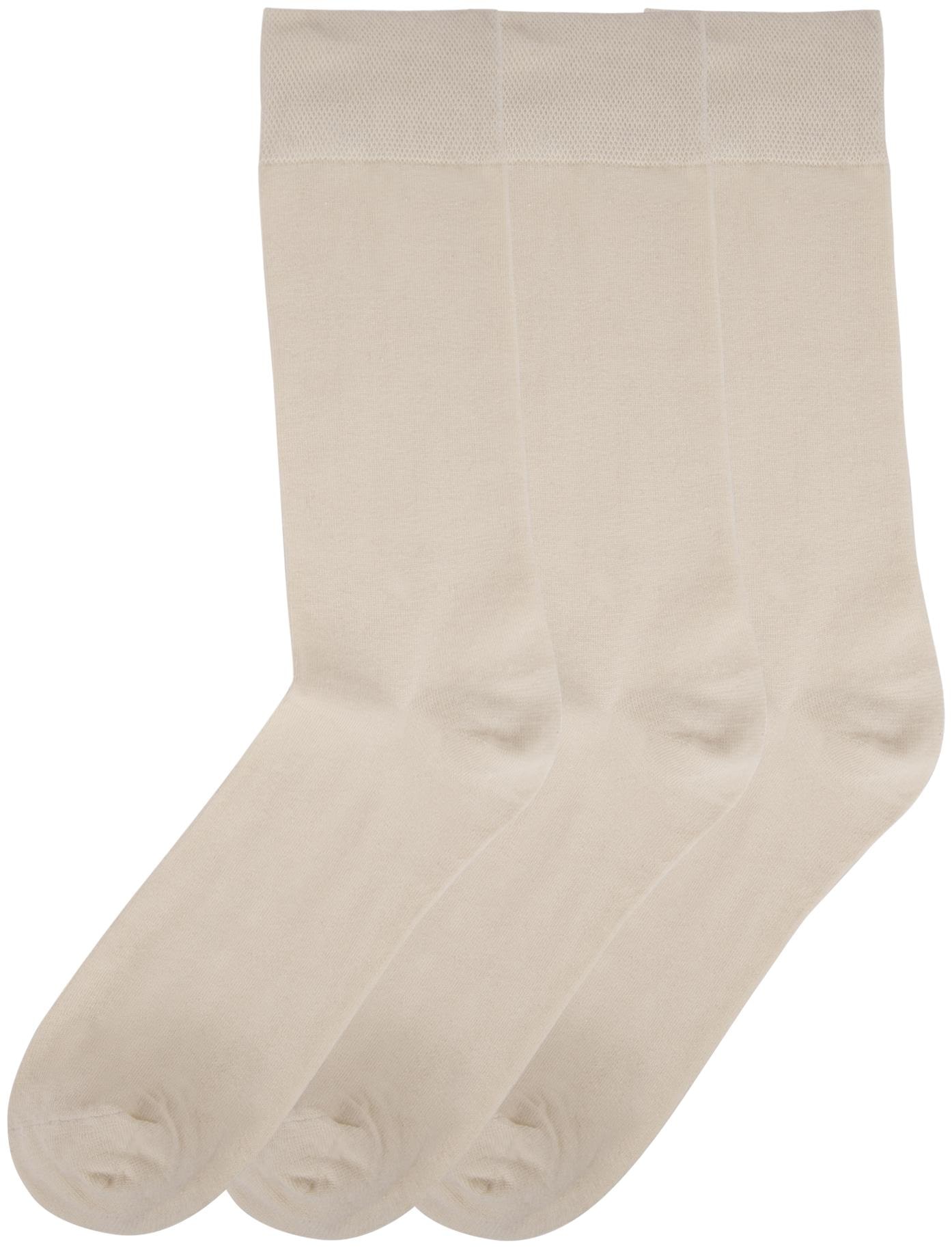 

N2S NEXT2SKIN Cream Cotton Calf length socks ( Pack of 3 )