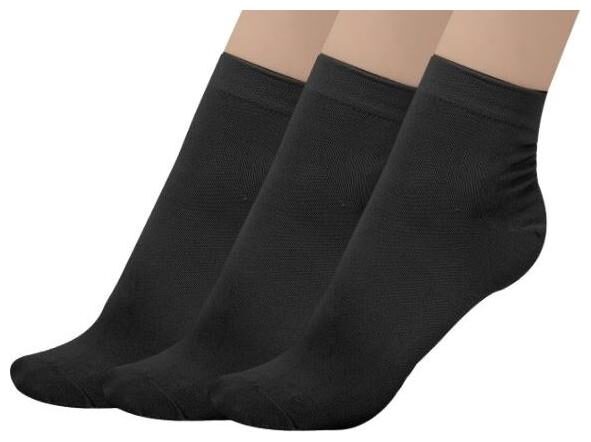 

N2S NEXT2SKIN Women s Ankle Length Socks - Pack of 3 Pairs (Black)