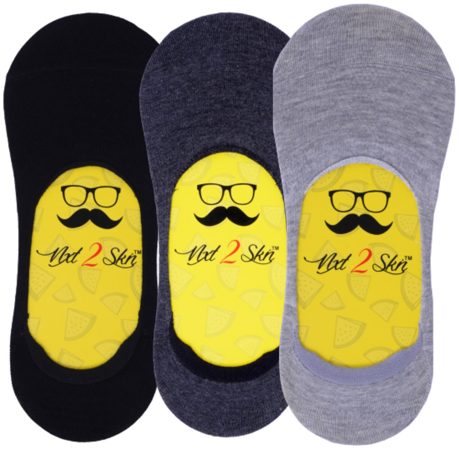 

N2S NEXT2SKIN Multi Cotton No show socks ( Pack of 3 )