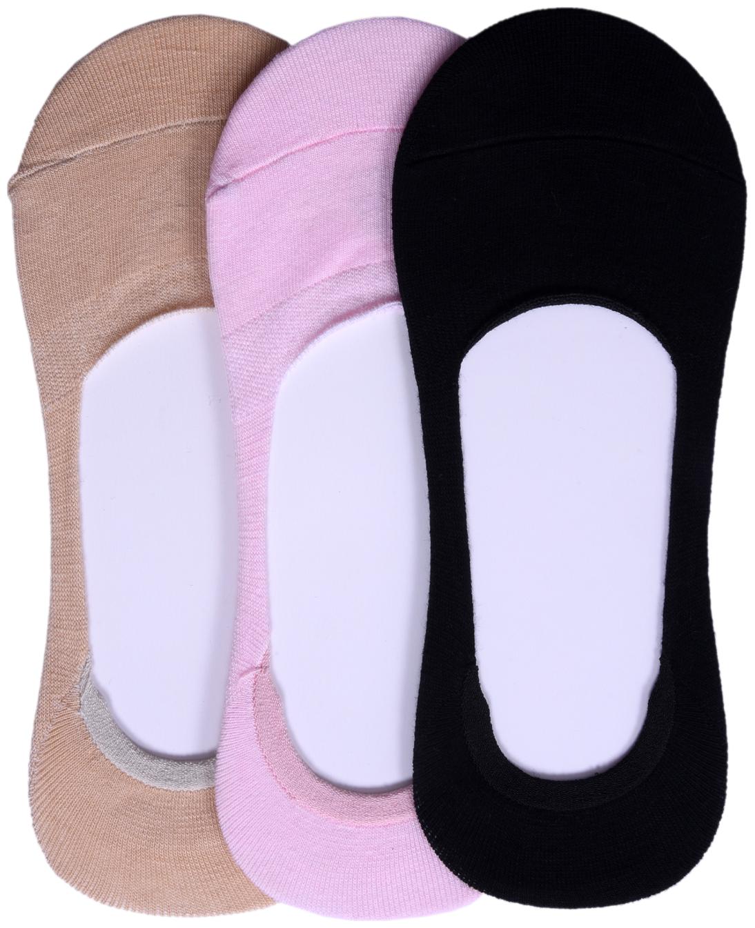 

N2S NEXT2SKIN Women s Cotton Hidden Loafer No Show Invisible Liner Socks - Pack of 3 Pairs (Skin Pink Black)