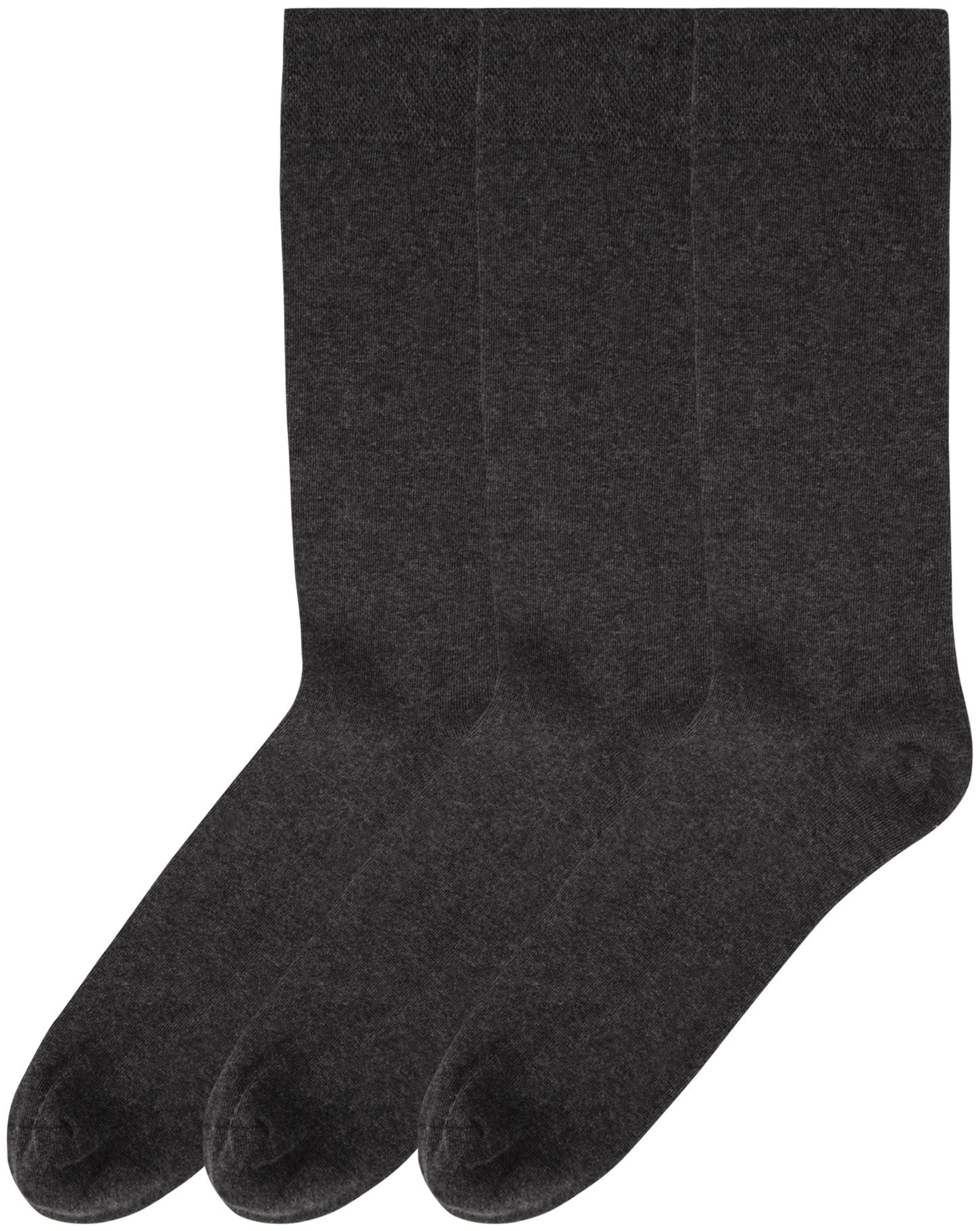 

N2S NEXT2SKIN Grey Cotton Calf length socks ( Pack of 3 )