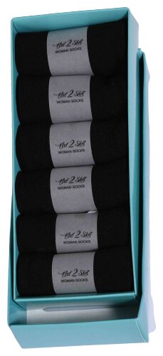 

N2S NEXT2SKIN Cotton Ankle Socks for Women- Gift Pack of 6 Pairs Combo for Ladies (Black)