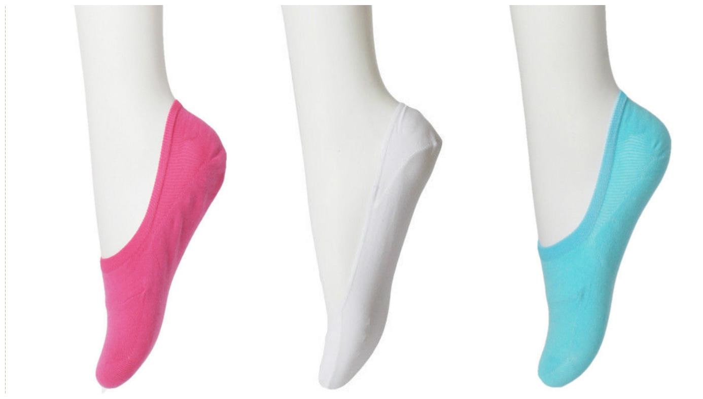 

N2S NEXT2SKIN Women s Cotton Hidden Loafer Socks Invisible No Show Liners with Anti Slip Silicon Patch (Multicolor) - Pack of 3