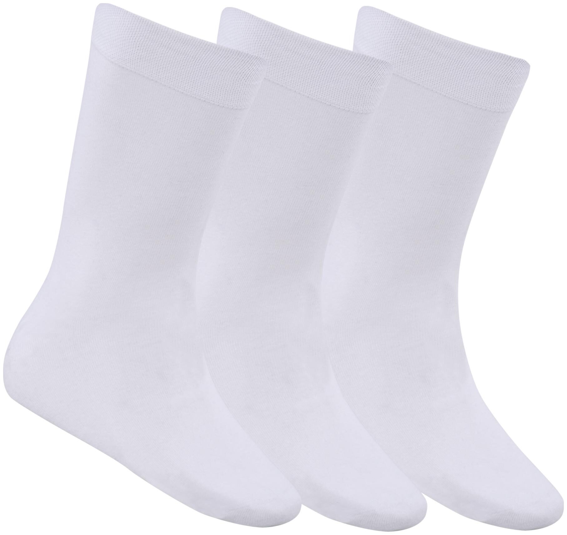 

N2S NEXT2SKIN White Cotton Calf length socks ( Pack of 3 )