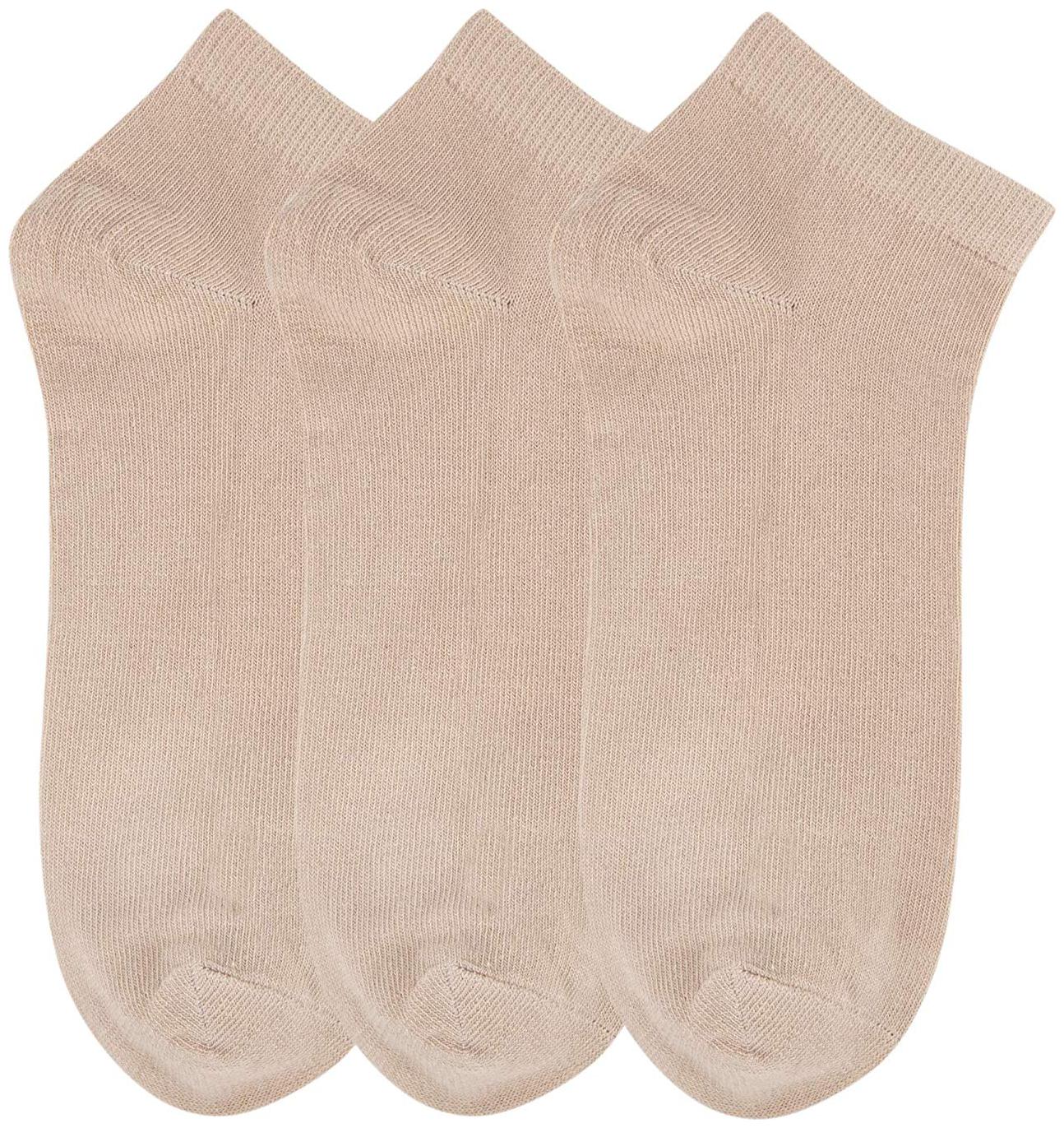 

N2S NEXT2SKIN Women s Low Ankle Length Cotton Socks - Pack of 3 Pairs