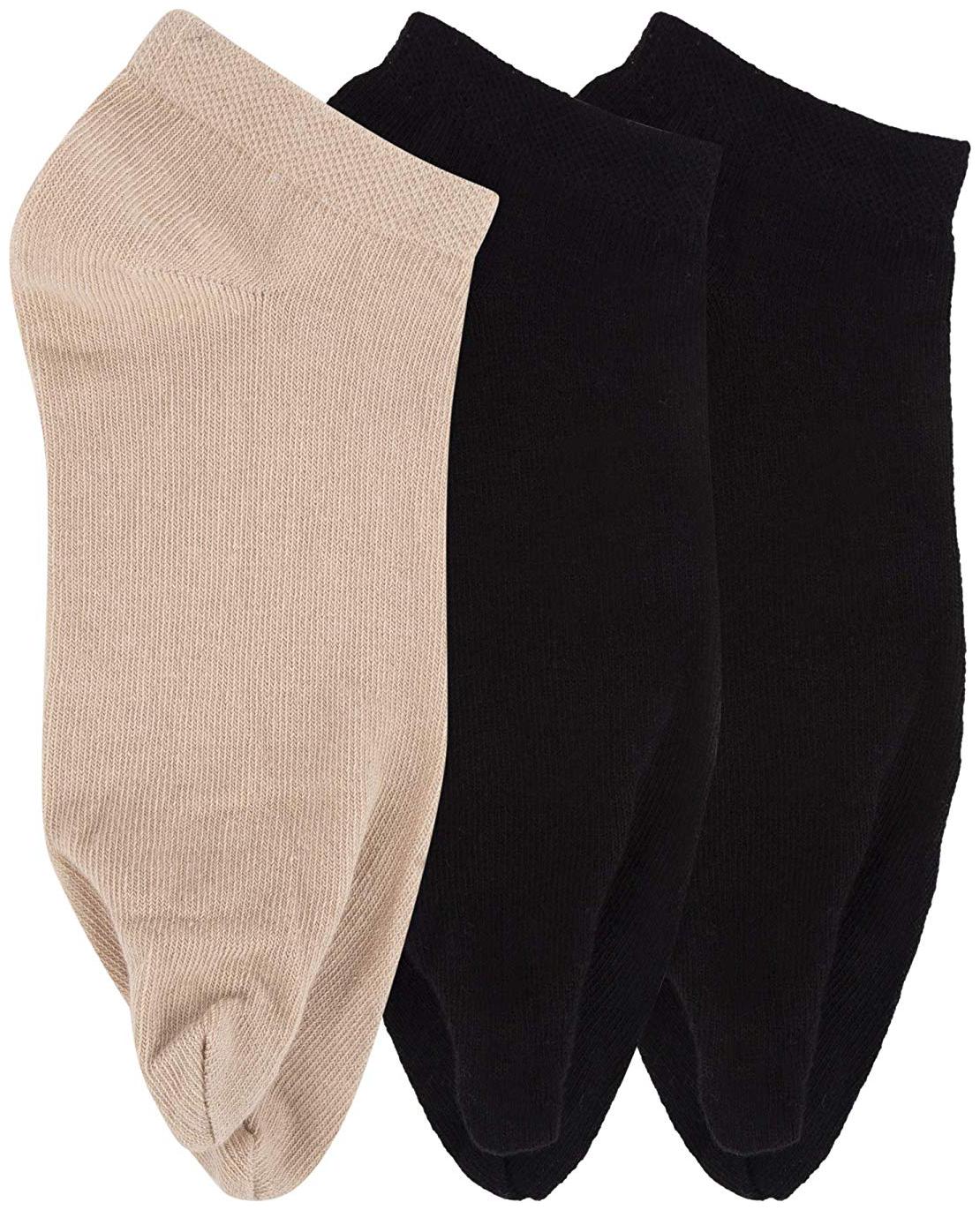 

N2S NEXT2SKIN Women s Low Ankle Length Thumb Cotton Socks - Pack of 3 Pairs