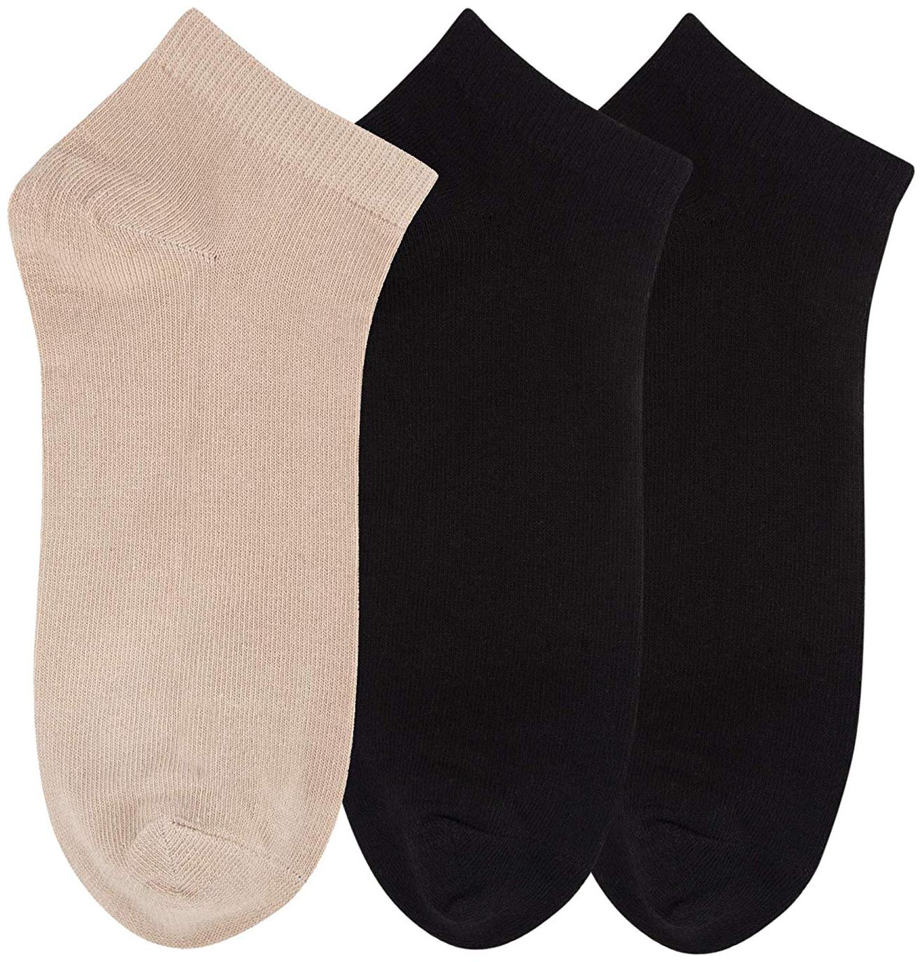 

N2S NEXT2SKIN Women s Low Ankle Length Cotton Socks - Pack of 3 Pairs