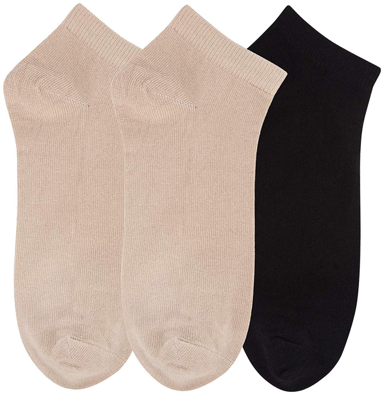 

N2S NEXT2SKIN Women s Low Ankle Length Cotton Socks - Pack of 3 Pairs