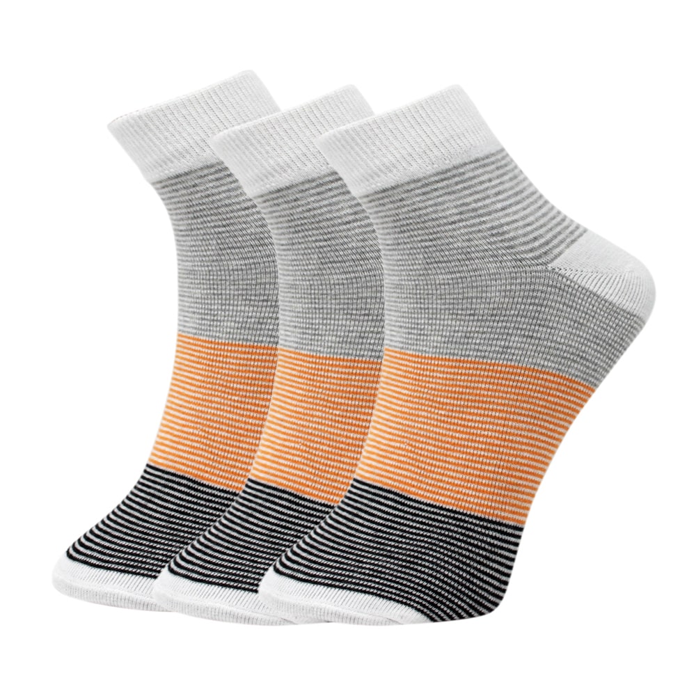 

NATURE LINE Multi Cotton Ankle length socks ( Pack of 3 )