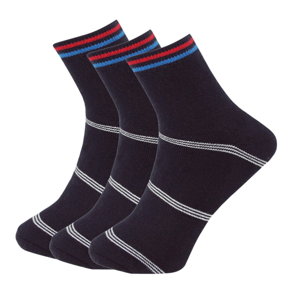 

NATURE LINE Multi Cotton Ankle length socks ( Pack of 3 )